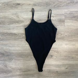 Black high-waisted bodysuit